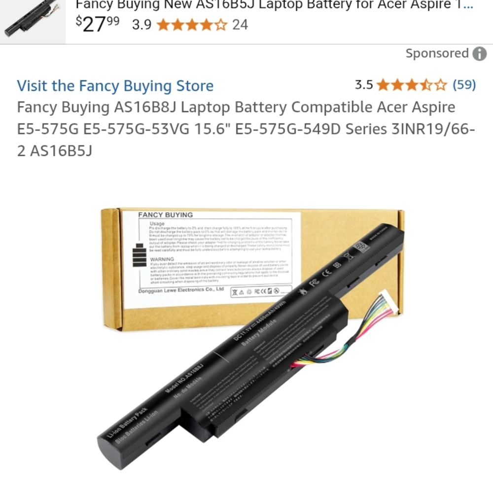 Fancy Buying AS16B5J Laptop Battery